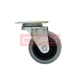 Bánh xe CSPS 51kg đế xoay khóa mạ kẽm: Bánh xe nhìn từ bên hông