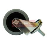 Bánh xe CSPS 51kg vít xoay khóa mạ kẽm: Mặt bên bánh xe và khung đỡ vít lắp