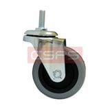 Bánh xe CSPS 51kg vít xoay khóa mạ kẽm: Mặt bên bánh xe và vít lắp thẳng đứng