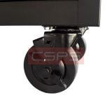 Bộ 04 bánh xe xoay CSPS: Bánh xe có khóa nhìn từ bên hông dưới tủ