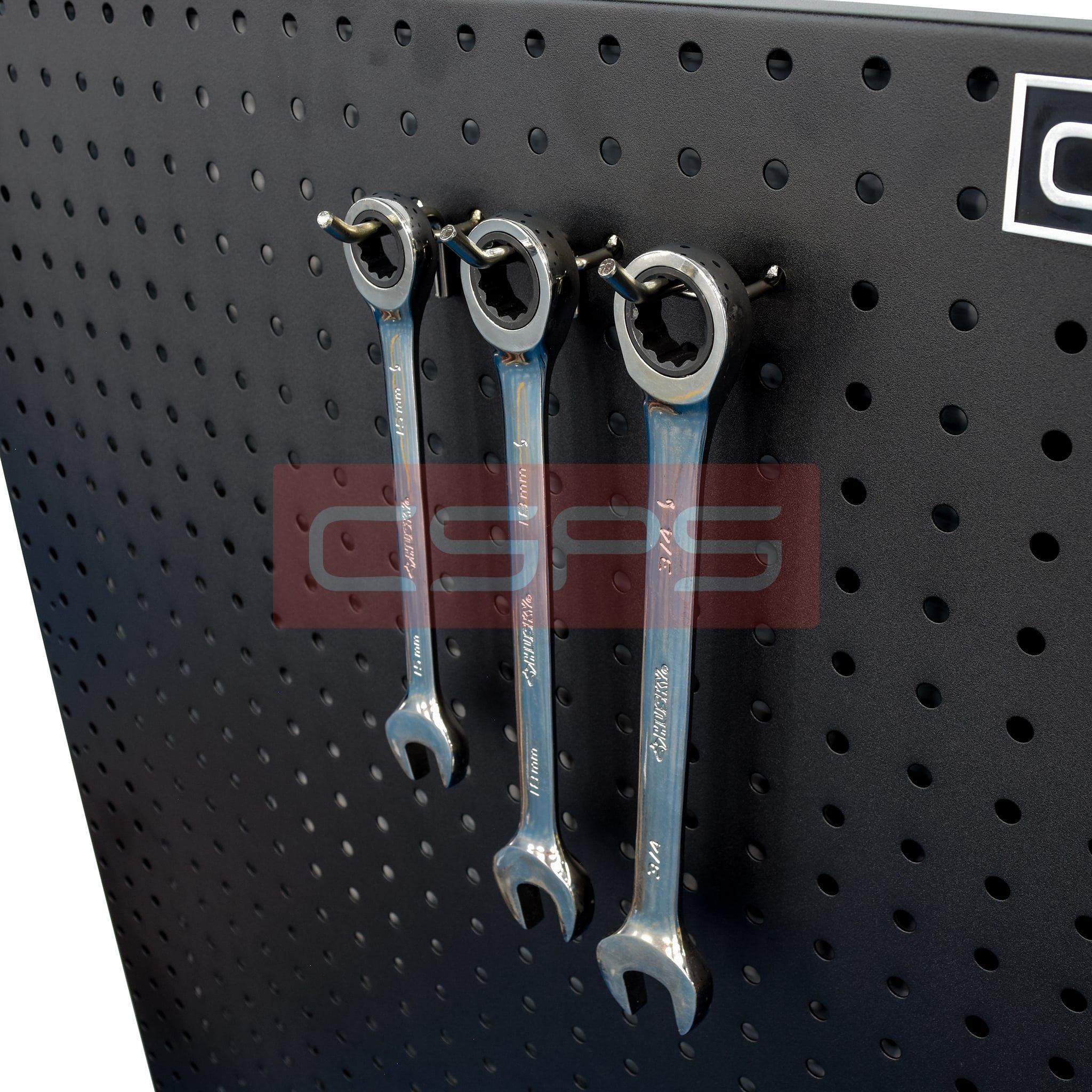 Bộ 09 móc treo vách lưới CSPS: Móc treo cờ lê trên vách lưới