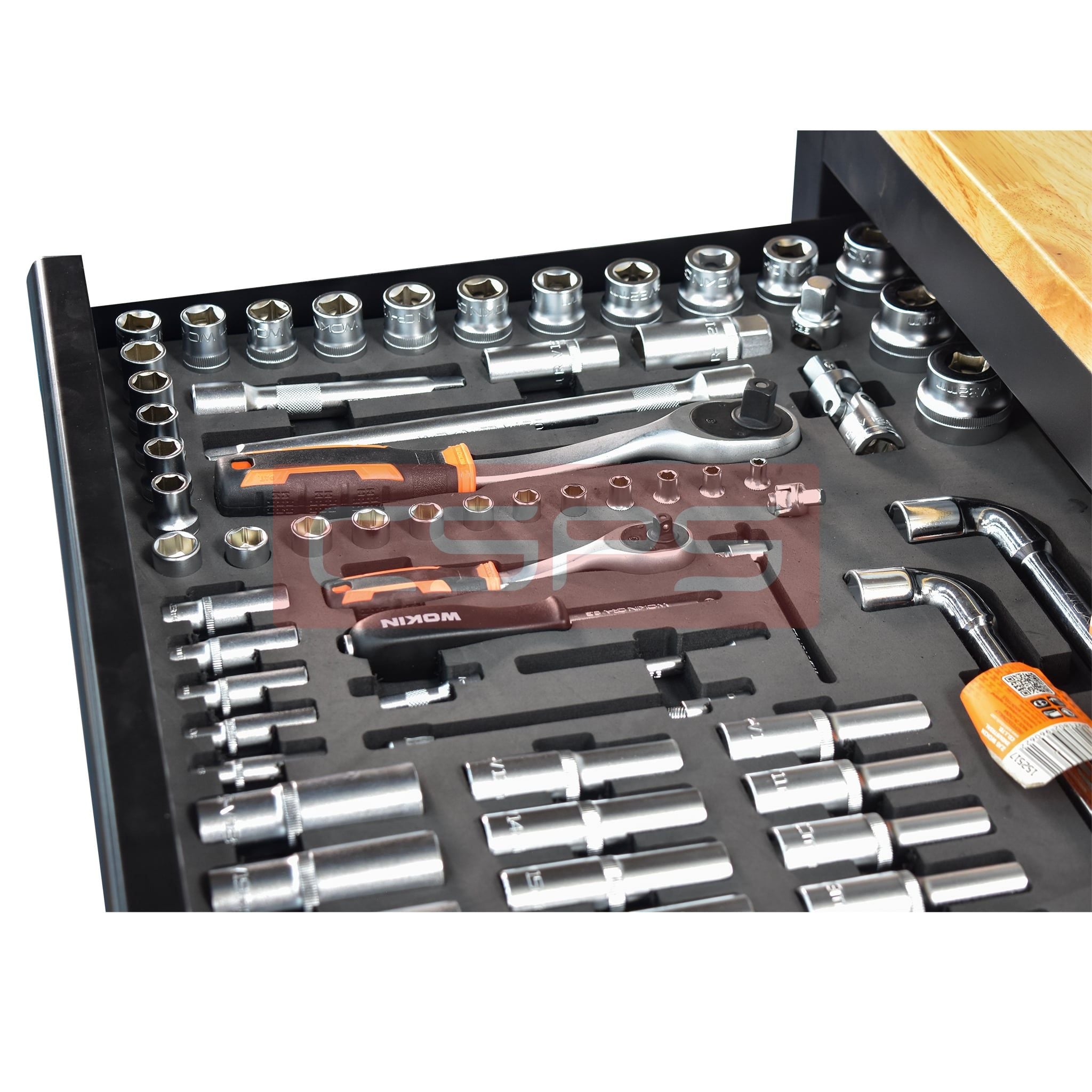 Bộ dụng cụ Wokin 171 chi tiết cho tủ CSPS 76cm