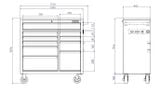 Tủ dụng cụ CSPS 104cm - 10 hộc kéo có mặt ván