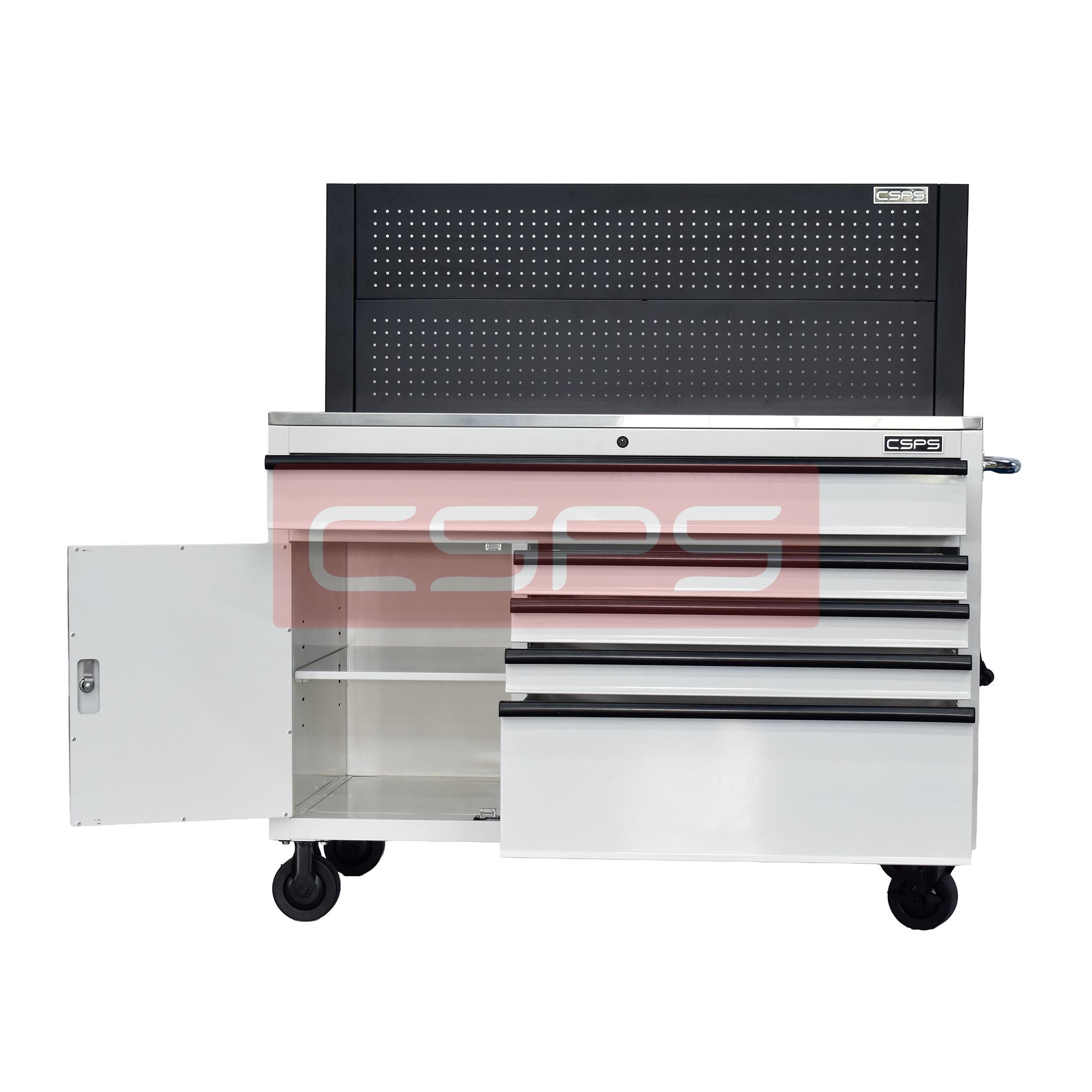  Tủ dụng cụ CSPS 132cm - 05 hộc kéo màu đen/trắng 