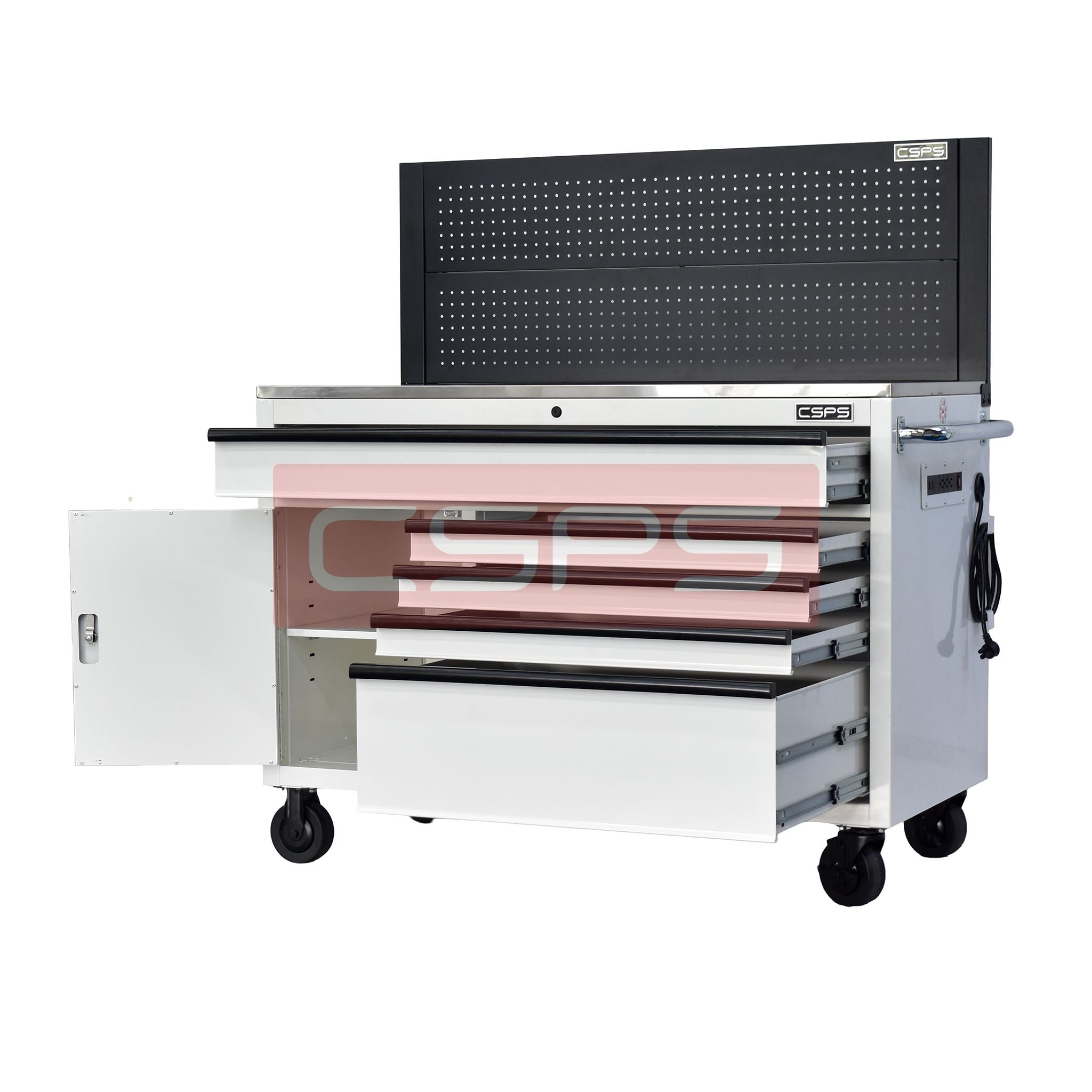  Tủ dụng cụ CSPS 132cm - 05 hộc kéo màu đen/trắng 