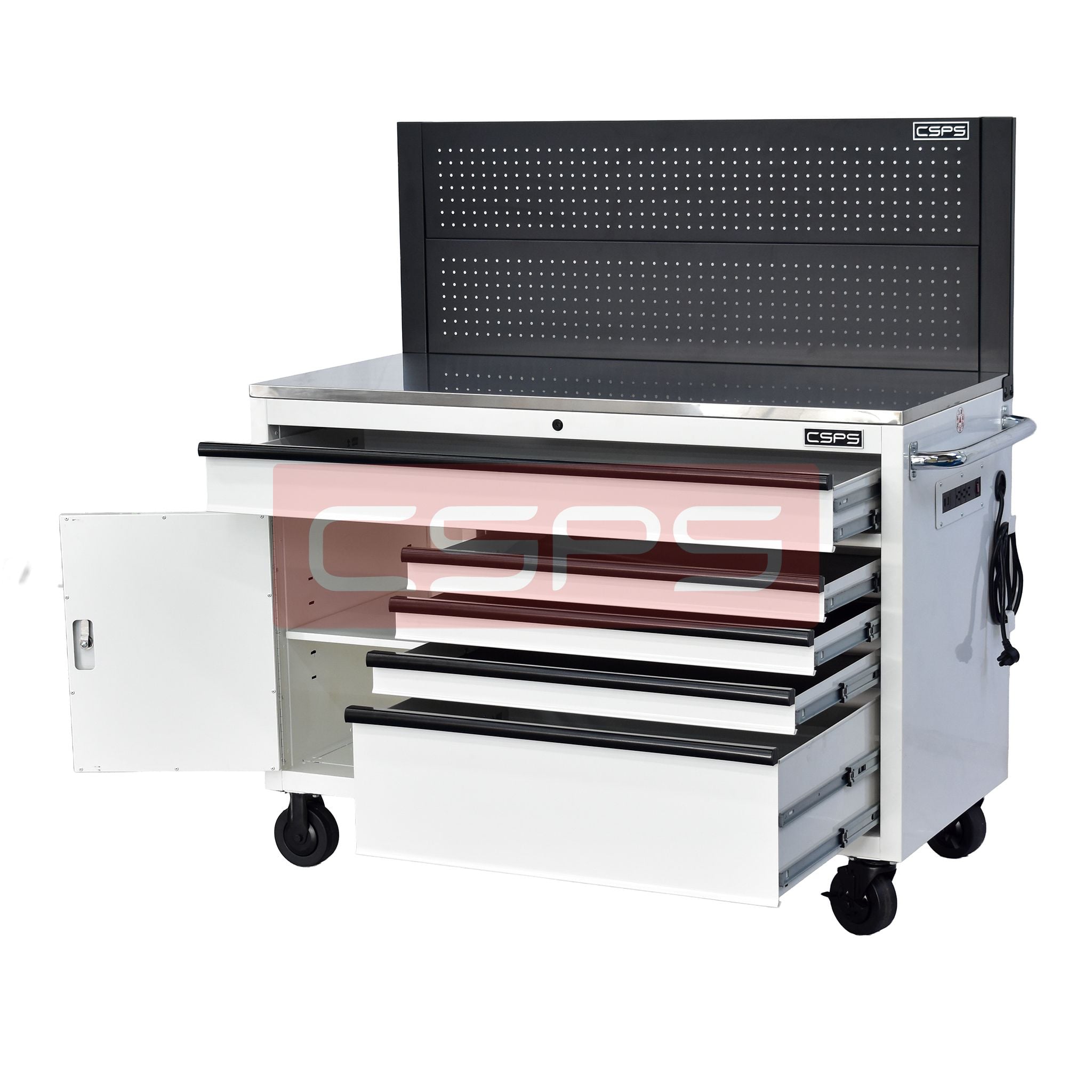  Tủ dụng cụ CSPS 132cm - 05 hộc kéo màu đen/trắng 