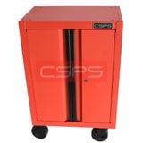 Tủ dụng cụ CSPS 61 cm không ngăn kéo màu đỏ, gắn bánh xe, góc nhìn từ trên bên trái