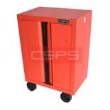 Tủ dụng cụ CSPS 61 cm không ngăn kéo màu đỏ, gắn bánh xe, góc nhìn từ trên bên phải