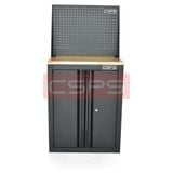 Tủ dụng cụ CSPS 61 cm không ngăn kéo màu đen, có mặt ván và vách lưới, mặt trước