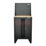 Tủ dụng cụ CSPS 61 cm không ngăn kéo màu đen, có mặt ván, vách lưới và chân cố định, mặt trước