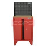 Tủ dụng cụ CSPS 61 cm không ngăn kéo màu đỏ, có mặt ván, vách lưới và chân cố định, mặt trước