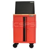 Tủ dụng cụ CSPS 61 cm không ngăn kéo màu đỏ, có mặt ván, vách lưới và bánh xe, mặt trước