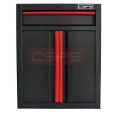 Tủ dụng cụ CSPS 61cm 1 hộc kéo màu đen tay cầm đỏ, mặt trước - VNTC06101BB5