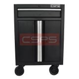 Tủ dụng cụ CSPS 61cm 1 hộc kéo màu đen tay cầm trắng, lắp bánh xe - VNTC06101BB2
