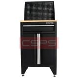 Tủ dụng cụ CSPS 61cm 1 hộc kéo màu đen tay cầm trắng, vách lưới và chân cố định - VNTC06101BB2