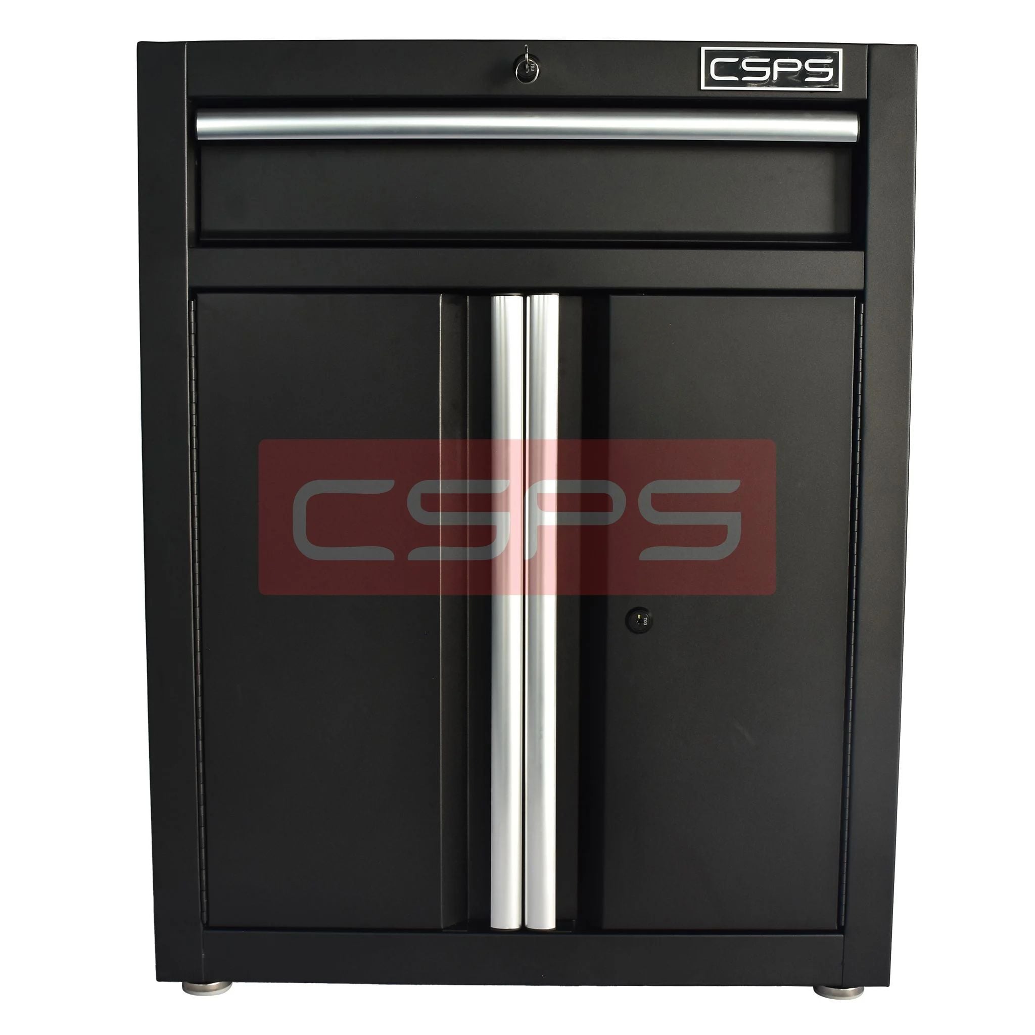 Tủ dụng cụ CSPS 61cm 1 hộc kéo màu đen tay cầm trắng, mặt trước - VNTC06101BB2