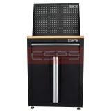 Tủ dụng cụ CSPS 61cm 1 hộc kéo màu đen tay cầm trắng, vách lưới và chân cố định - VNTC06101BB2