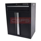Tủ dụng cụ CSPS 61cm 1 hộc kéo màu đen tay cầm trắng, góc nhìn nghiêng - VNTC06101BB2