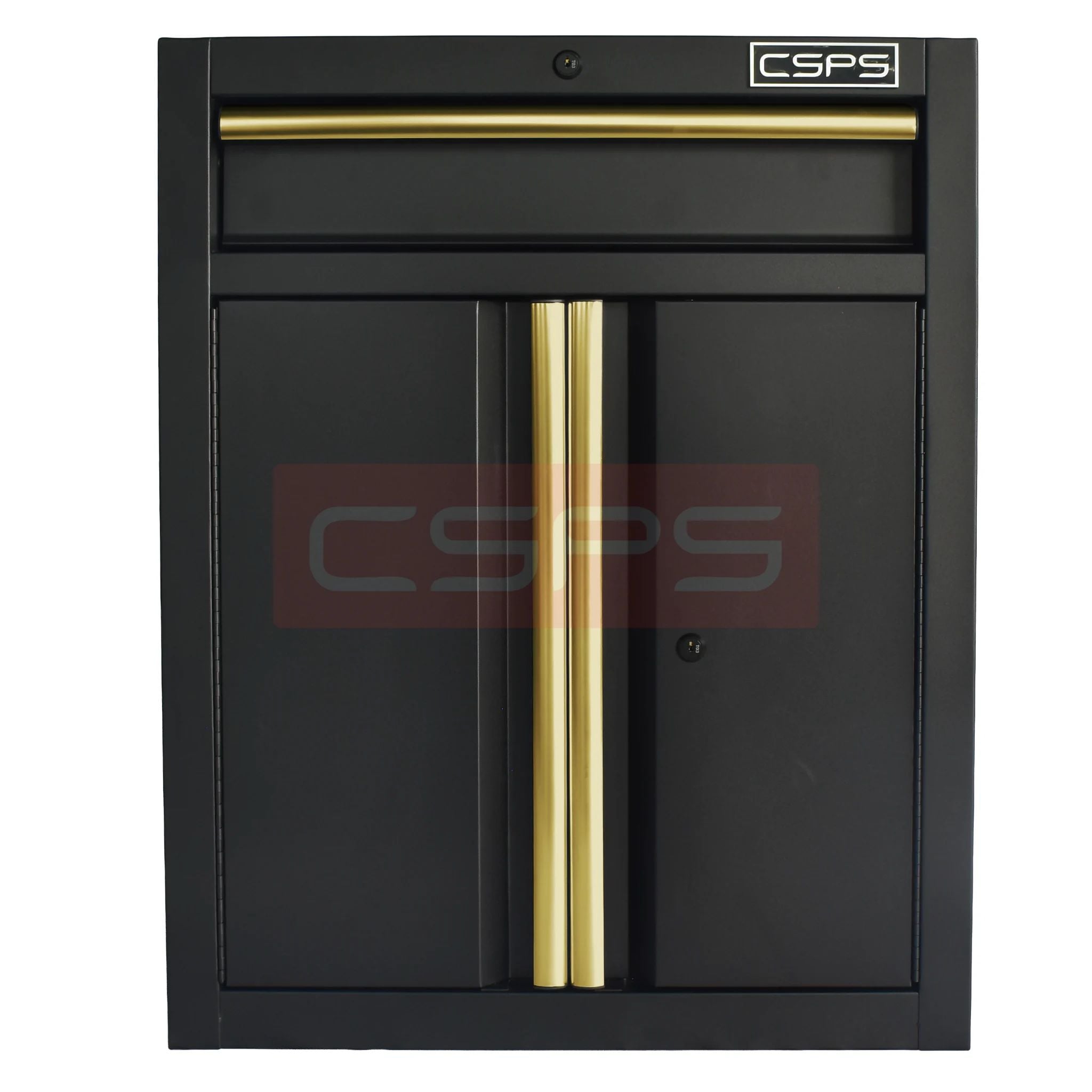 Tủ dụng cụ CSPS 61cm 1 hộc kéo màu đen tay cầm vàng, mặt trước - VNTC06101BB4