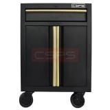 Tủ dụng cụ CSPS 61cm 1 hộc kéo màu đen tay cầm vàng, vách lưới và mặt gỗ - VNTC06101BB4