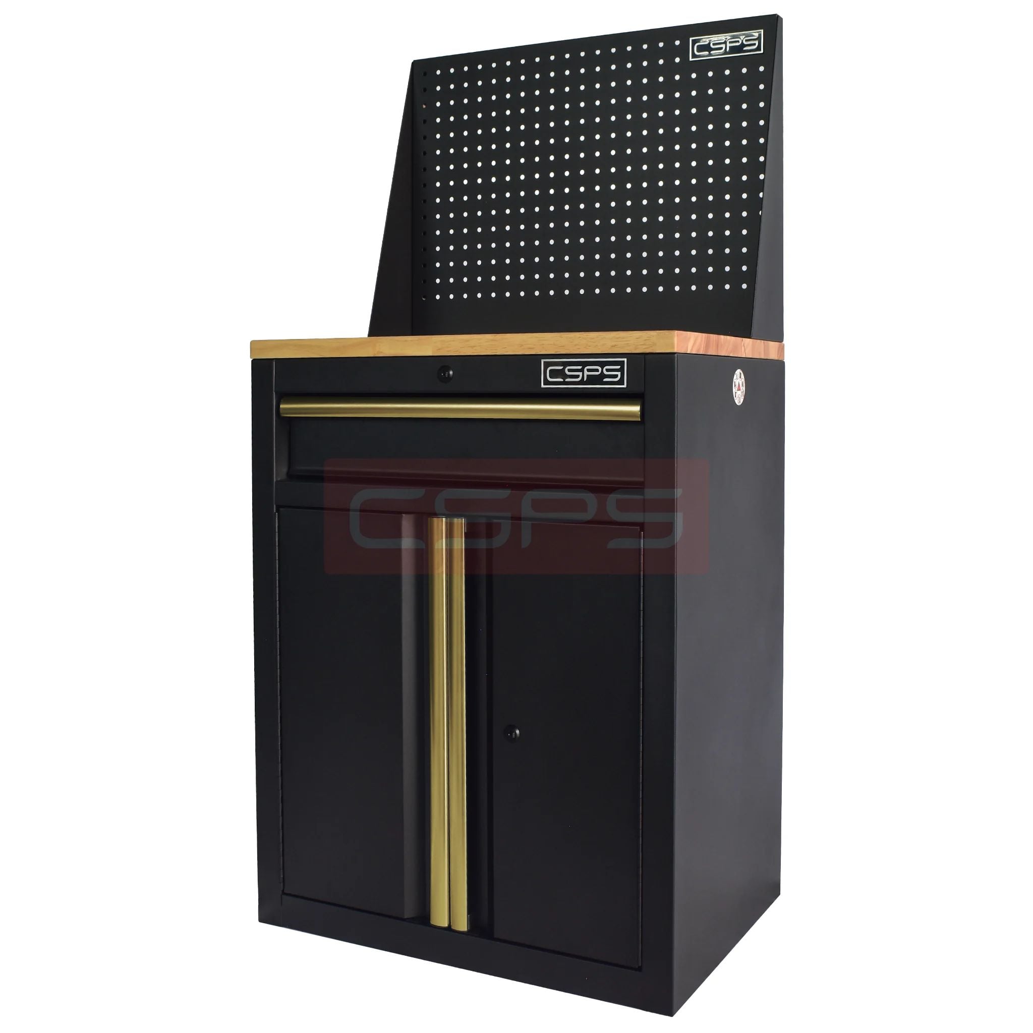 Tủ dụng cụ CSPS 61cm 1 hộc kéo màu đen tay cầm vàng, mặt trước - VNTC06101BB4
