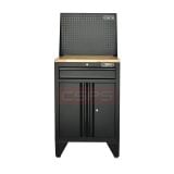 Tủ dụng cụ CSPS 61cm 1 hộc kéo màu đen, vách lưới và mặt gỗ trên chân cố định - VNTC06101BB3