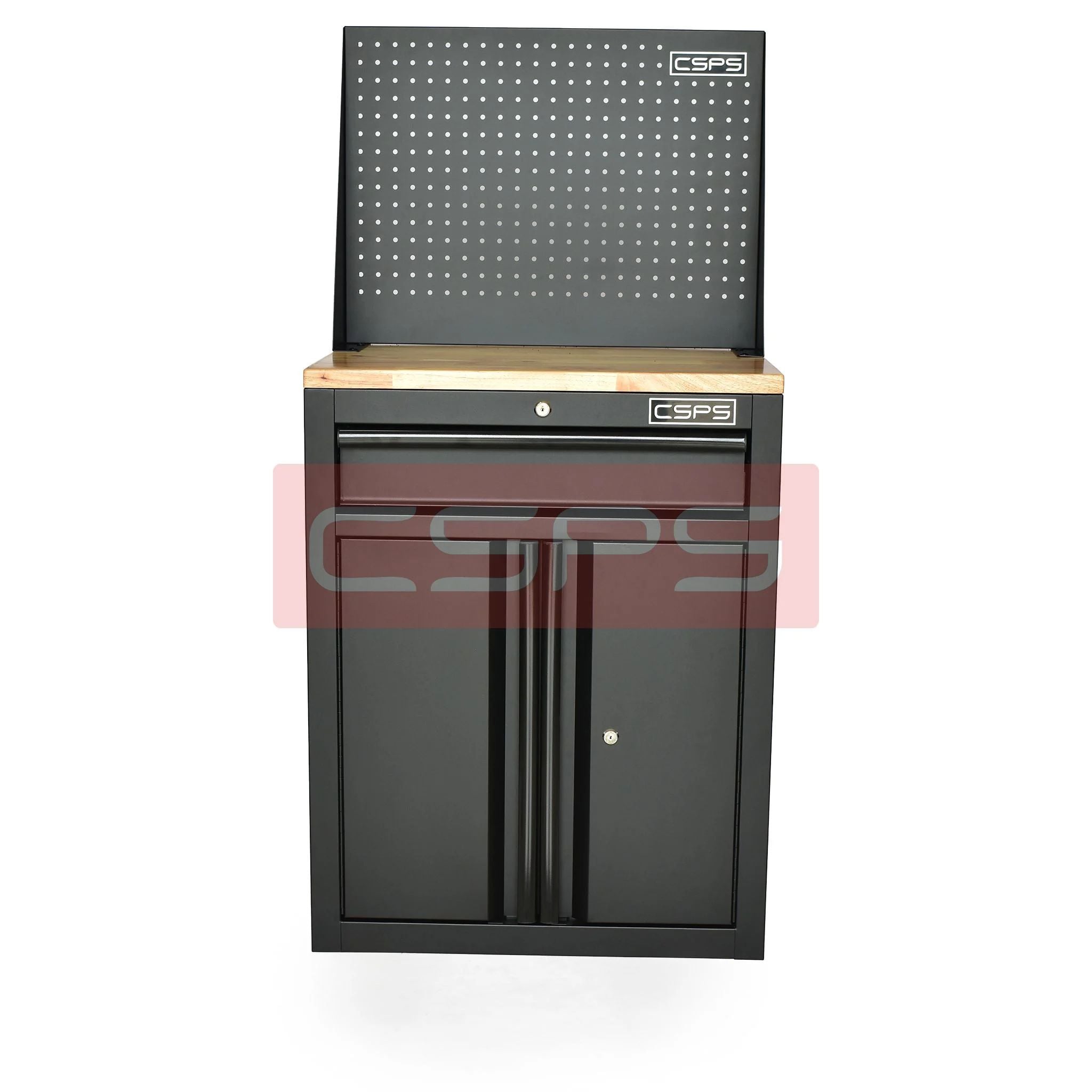 Tủ dụng cụ CSPS 61cm 1 hộc kéo màu đen, vách lưới và mặt gỗ - VNTC06101BB3
