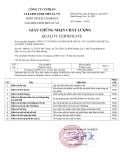 Giấy chứng nhận chất lượng tủ dụng cụ CSPS 61cm 1 hộc kéo màu đen