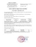 Giấy chứng nhận xuất xưởng tủ dụng cụ CSPS 61cm 1 hộc kéo màu đen