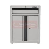 Tủ dụng cụ CSPS 61cm 1 hộc kéo màu xám, vách lưới và mặt gỗ trên bánh xe - VNTC06101BD1