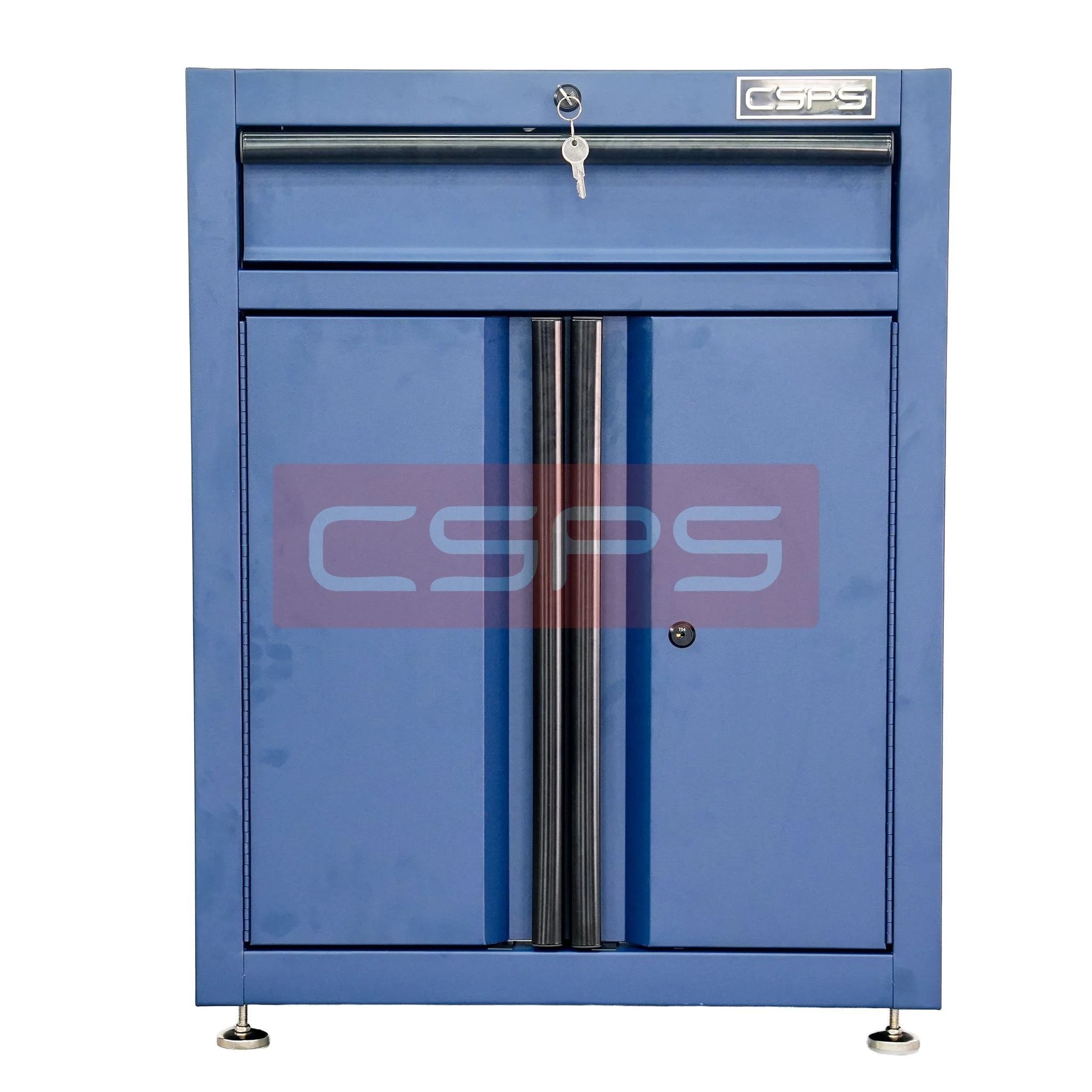 Tủ dụng cụ CSPS 61cm 1 hộc kéo màu xanh dương, vách lưới và mặt gỗ - VNTC06101BL1