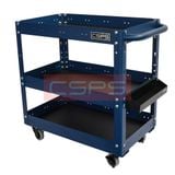 Xe đẩy CSPS 3 ngăn - 71cm: Xe đẩy xanh nhìn nghiêng bên phải