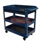Xe đẩy CSPS 3 ngăn - 71cm: Xe đẩy xanh nhìn nghiêng tổng thể
