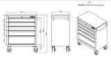  Tủ dụng cụ CSPS 76cm - 05 hộc kéo không nâng hạ version mới 