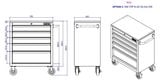  Tủ dụng cụ CSPS 76cm - 05 hộc kéo không nâng hạ version mới 