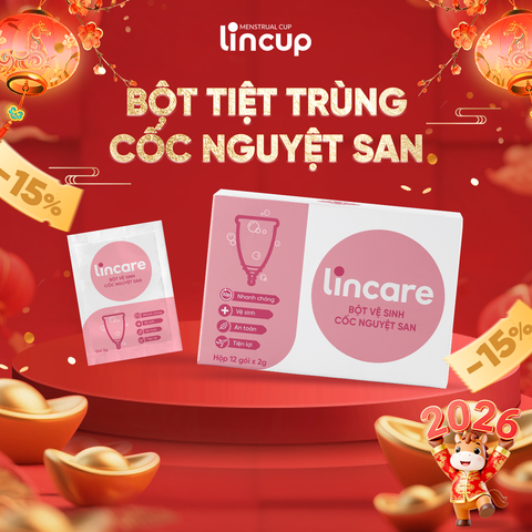 Bột tiệt trùng cốc nguyệt san Lincare