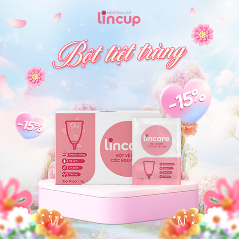 Bột tiệt trùng cốc nguyệt san Lincare
