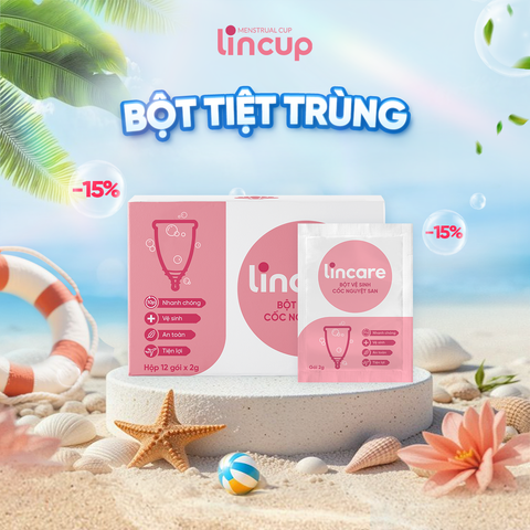 Bột tiệt trùng cốc nguyệt san Lincare