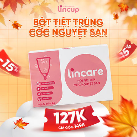 Bột tiệt trùng cốc nguyệt san Lincare