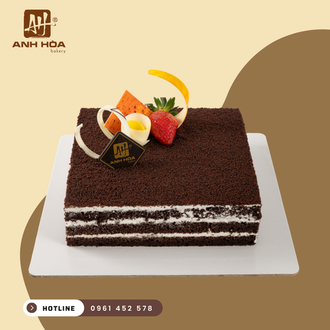 MOIST CHOCOLATE CAKE HÌNH VUÔNG