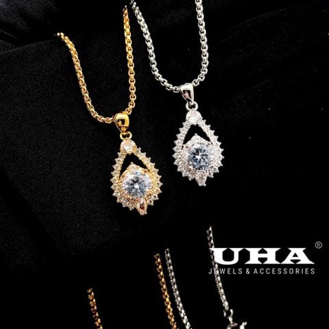M1786 Mặt và dây chuyền nữ đính đá CZ sáng lấp lánh UHA