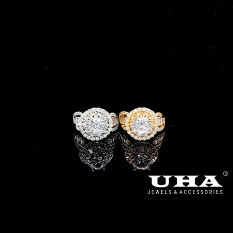 N1172 Nhẫn nữ đính đá CZ hột cao UHA sáng lấp lánh