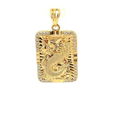 M579 Mặt dây chuyền nam chạm khắc rồng cao cấp UHA