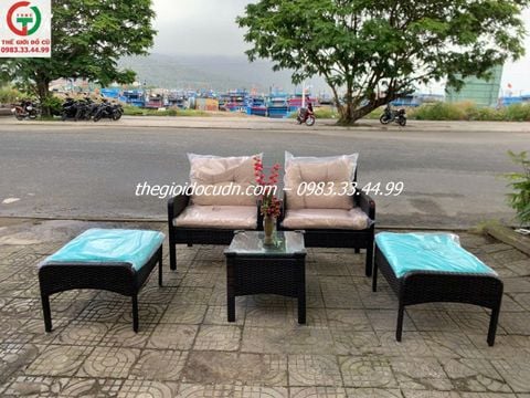 Bàn ghế giả mây thanh lý