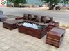 Salon gỗ kèm nệm thanh lý