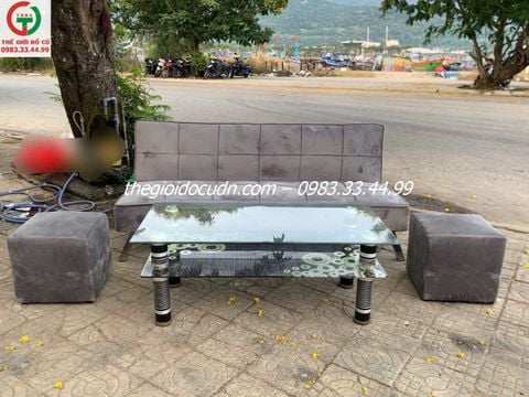 Bàn ghế sofa nỉ thanh lý
