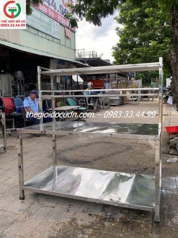 Bàn chế biến 2 tầng thanh lý
