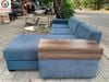 Sofa nệm góc màu xanh thanh lý