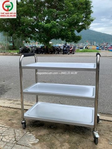 Xe đẩy dọn bàn, kệ inox thanh lý