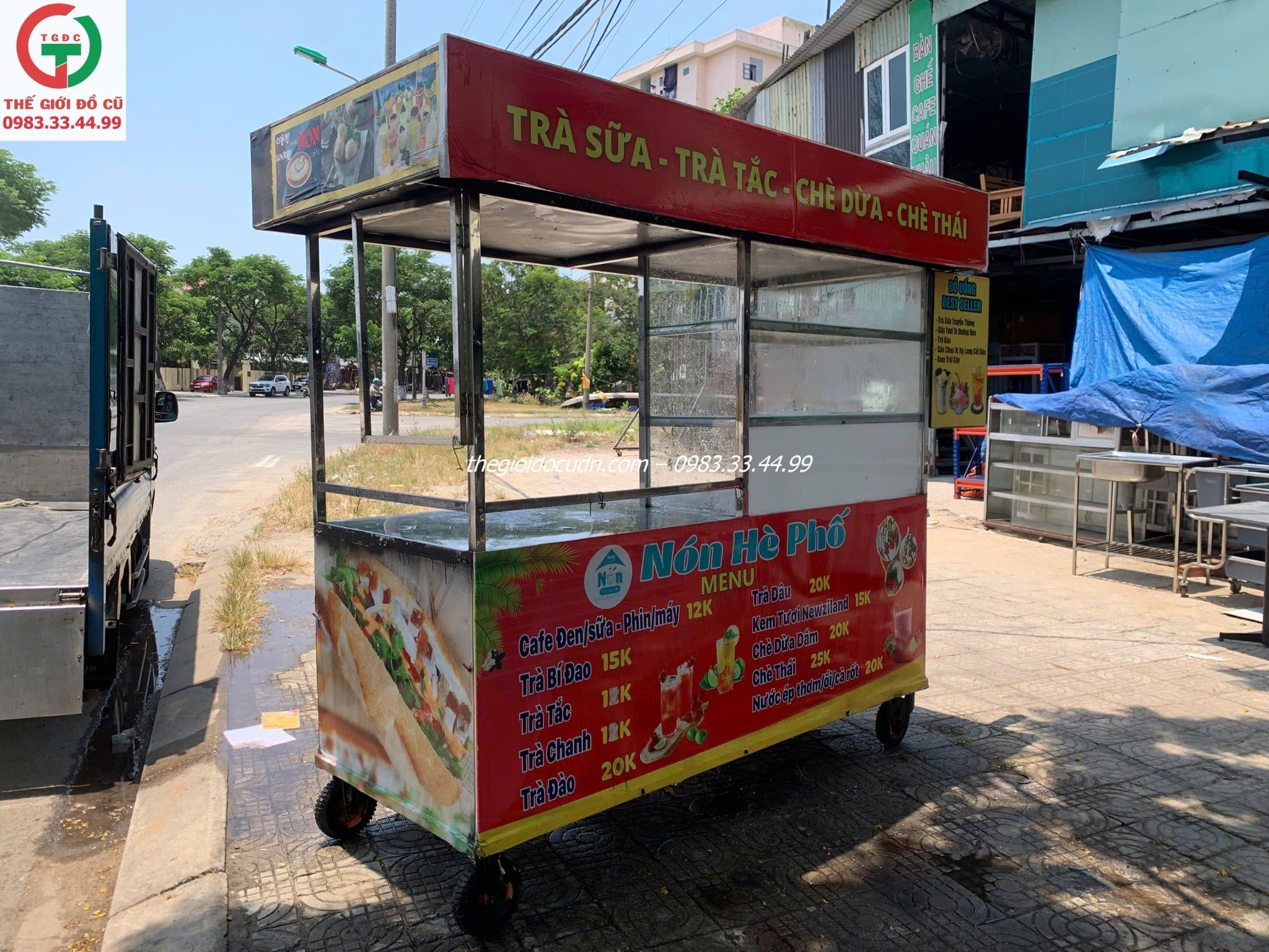 Tủ inox kính bán hàng thanh lý